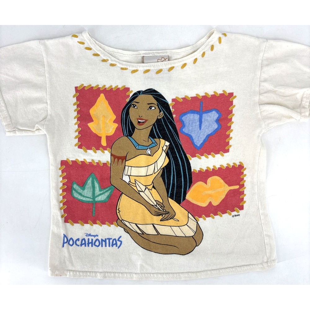 Vintage 90s Disney Pocahontas T-shirt Youth 5/6 Rare Made in USA